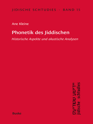 cover image of Phonetik des Jiddischen